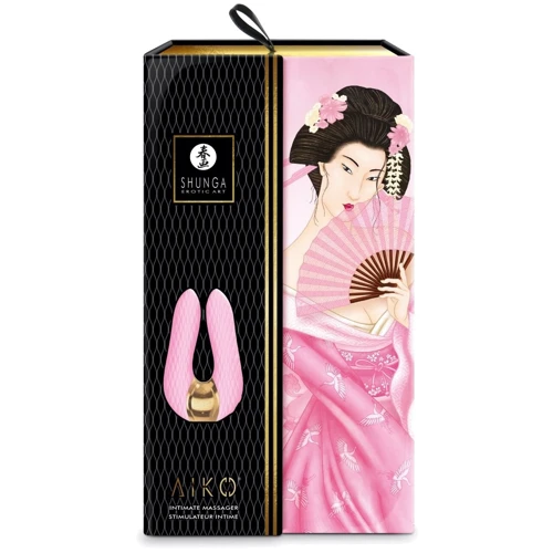 Вибратор для клитора Shunga Aiko Light Pink, гибкие кончики: Длина, см 10.8