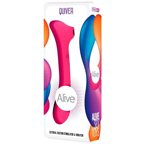 Вібратор та вакуумний кліторальний стимулятор 2-в-1 Alive Quiver Magenta Pink (оновлена модель): Призначення Вакуумні