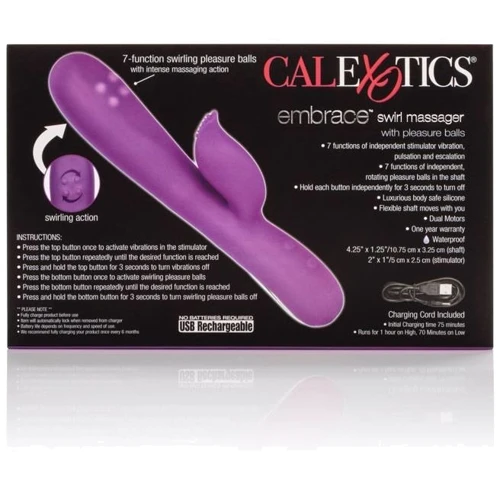 Вібратор Embrace Swirl Massager 11x3 см, фіолетовий: Для кого Для жінок