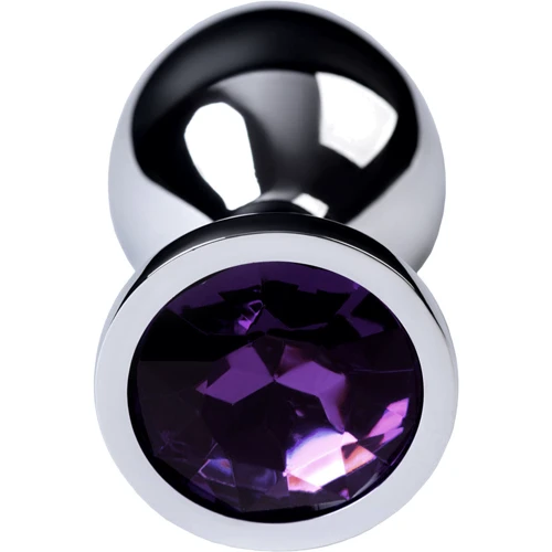 Анальная пробка с кристаллом Metal By Toyfa Silver anal plug Аmethyst: Тип Анальные пробки