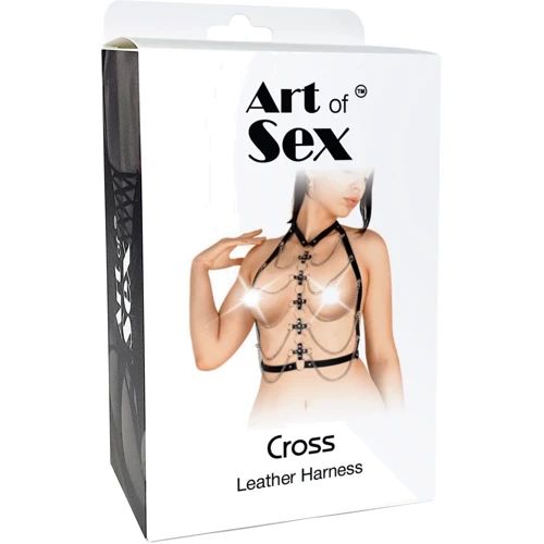 Женская портупея Art of Sex - Cross, XS-M: Применение На грудь