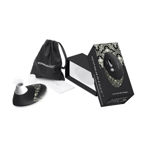 Womanizer W500 - вакуумный стимулятор клитора с кристаллом Swarovski, черный с узором: Назначение Клиторальные