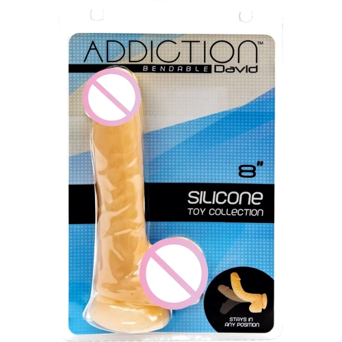 Фаллоимитатор ADDICTION - DAVID - 8" Bendable Silicone Dong: Тип Реалистичные