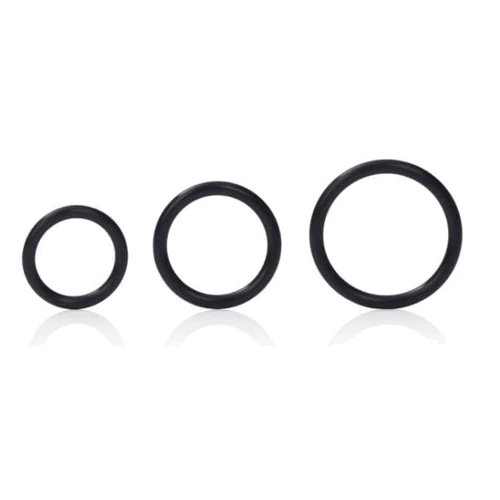 Эрекционные кольца California Exotic Novelties Silicone Support Rings (черный): Цвет черный