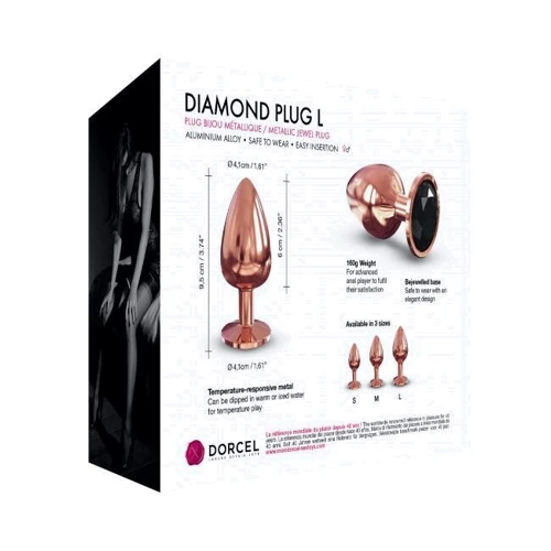 Металлическая анальная пробка с украшением в виде кристалла Dorcel - Diamond Plug L: Для кого Унисекс
