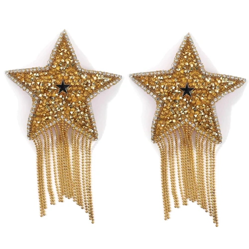 Пэстис-звезды с бахромой JSY Nipple Sticker RT236112 Gold, стикеры