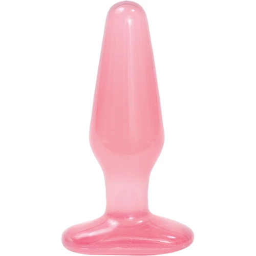 Анальная пробка Crystal Jellies Butt Plug Medium, 13x3.5 см, розовый