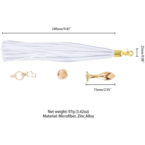 Анальная пробка LOCKINK Sevanda White Pony-Tail Anal Rose-shape Plug: Тип Анальные пробки