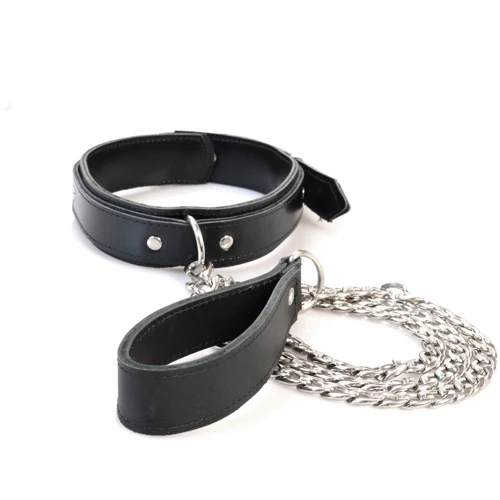 Ошейник c поводком из экокожи Art of Sex - Emoji Collar with Leash