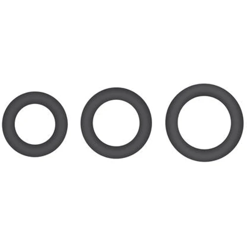 Набор эрекционных колец Topco Sales Hombre Snug Fit Silicone Thick C-Rings, 3 шт