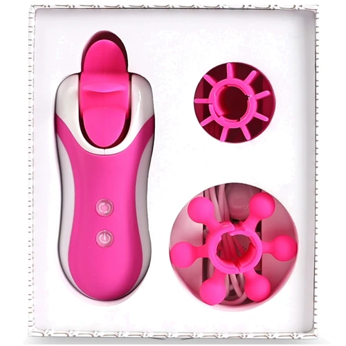 Стимулятор з імітацією оральних ласок FeelzToys - Clitella Oral Clitoral Stimulator Pink: Довжина, см 11