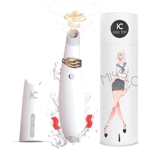 Вакуумный стимулятор с вибрацией KisToy Miss CC White: Тип и форма Двусторонние