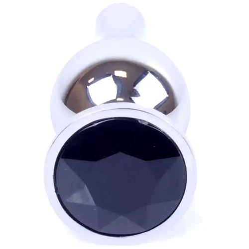 Анальная пробка с кристаллом BOSS of TOYS Boss Series - Jewellery Silver BUTT PLUG Black, BS6400074: Для кого Унисекс