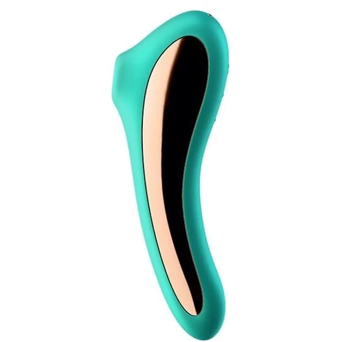 Вакуумный стимулятор с вибрацией Satisfyer Dual Kiss Green: Тип управления Кнопочное