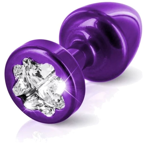 Анальная пробка со стразом Diogol Anni R Clover Purple Кристалл 25мм