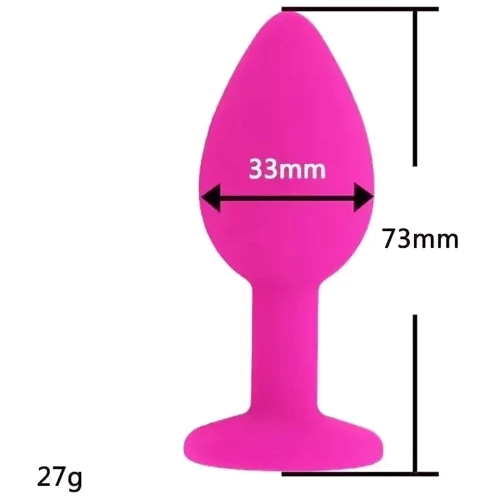 Силиконовая анальная пробка с кристаллом Silicon Pink 06 ( размер S ), SKN-SIL-PINK 06: Для кого Унисекс