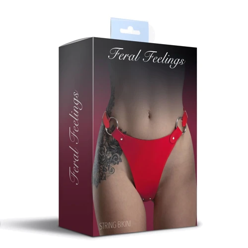 Трусики з натуральної шкіри Feral Feelings - String Bikini Red: Для кого Для жінок