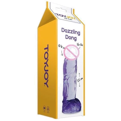 Фаллоимитатор Dazzling Dong, 22x6 см, фиолетовый