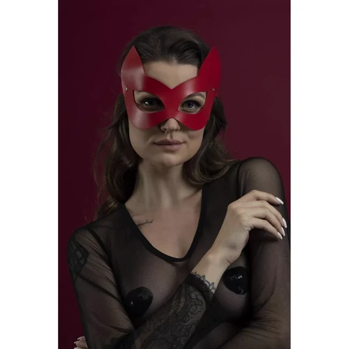 Маска кошки Feral Feelings - Kitten Mask, красная