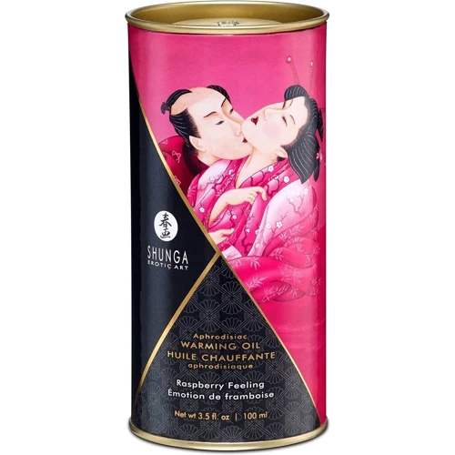 Їстівне зігріваючий масло Warming Oil Intimate Kisses, 100 мл, малина: Особливості з ароматом, зі смаком, їстівне, для ерогенних зон