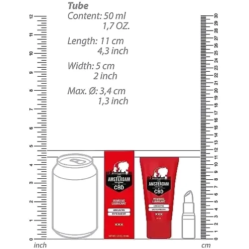 Лубрикант с пролонгирующим эффектом Original CBD from Amsterdam - Numbing Lubricantl, 50 ml: Основа Водная