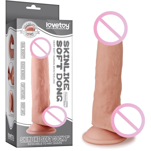 Фаллоимитатор LoveToy Skinlike Soft Cock 7": Назначение Вагинальные