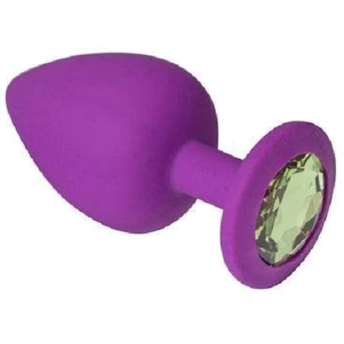 Анальний корок CRYSTAL Purple Silicone Chrysolite, L