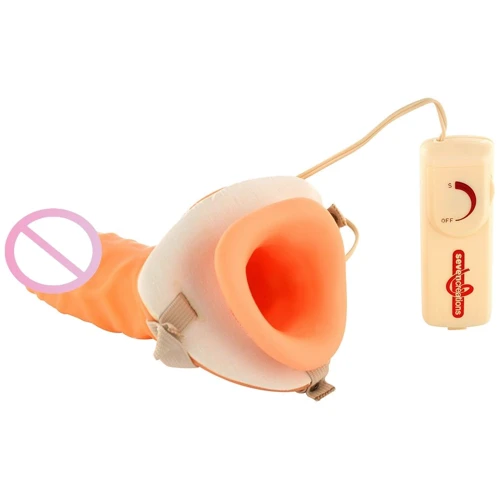 Порожній страпон з вібрацією Strap-On Vibrating Extender, 17x5 см