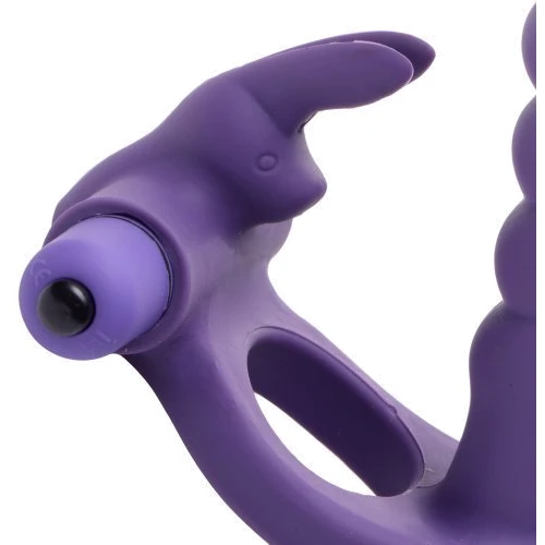Насадка для двойного проникновения Double Delight Dual Insertion Vibrating Rabbit Cock Ring, 16.5x2,6 см: Для кого Для пары
