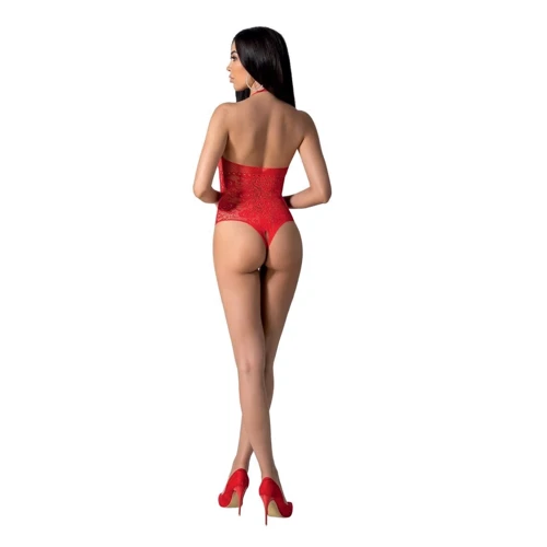 Бодістокінг з імітацією корсетного шнурівки Passion BS094 One Size, red: Фасон Бесшовные