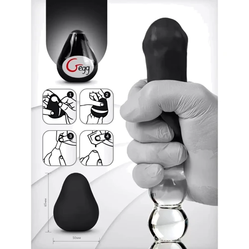 Мастурбатор яйце Gvibe Gegg Black, 6.5х5 см: Призначення  кишеньковий