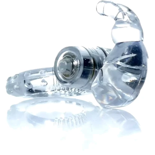 Ерекційне вібро кільце BOSS Rabbit Vibro Cock Ring Clear, BS6700049 фото 6