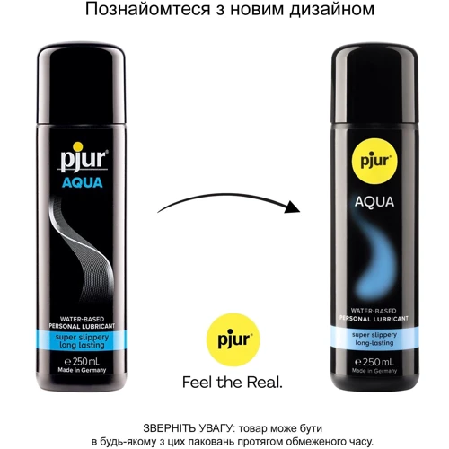 Лубрикант на водной основе pjur Aqua 250 мл, эффект бархатистой кожи без прилипания: Для кого Унисекс