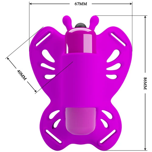 Вибратор-бабочка Pretty Love Clitoral Massager Sloane Purple фото 7