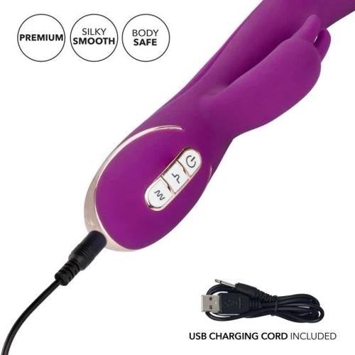 Вибратор кролик CalExotic Jack Rabbit Signature Silicone Thumping Rabbit: Диаметр, см 4.5