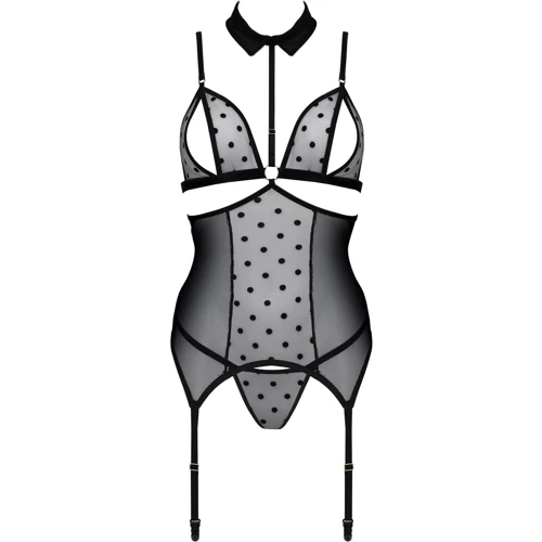 Корсет с открытой грудью Passion DOMINICA CORSET Вlack S/M (стринги в наборе): Для кого Для женщин
