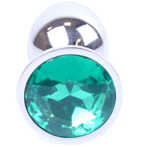 Анальная пробка Boss Series - Jewellery Silver PLUG Green S (BS6400011) фото 6