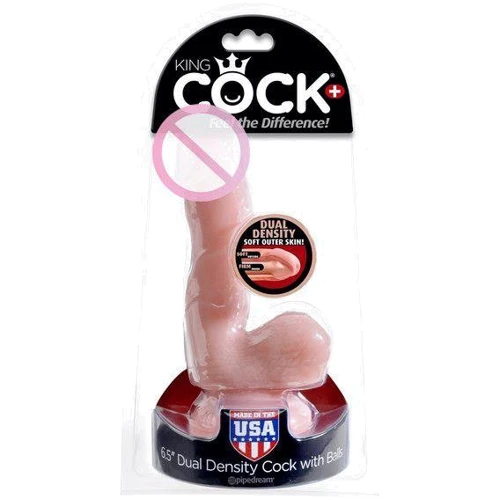Фаллоимитатор King Cock Plus 6.5 Dual Density, 13.5x4.2 см