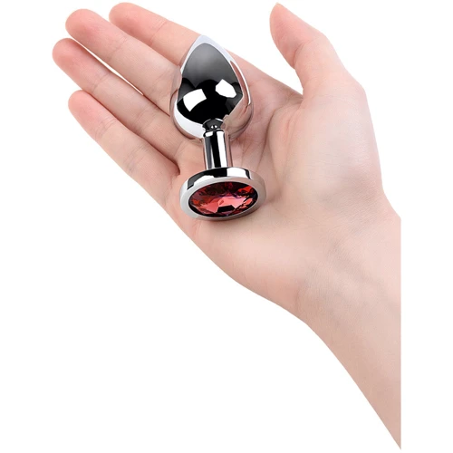 Анальна пробка із кристалом Metal By Toyfa Silver Anal Plug Ruby: Тип Анальные пробки