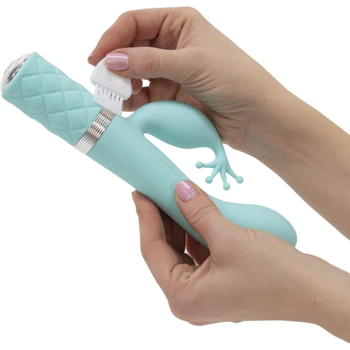Розкішний вібратор PILLOW TALK - Kinky Teal з кристалом Сваровські: Довжина, см 12