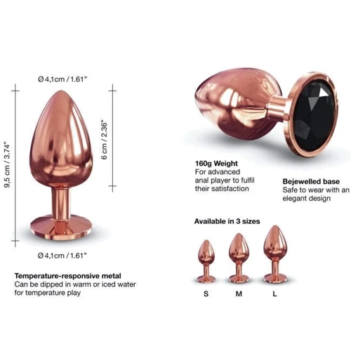 Металлическая анальная пробка с украшением в виде кристалла Dorcel - Diamond Plug L: Наличие вибрации Нет