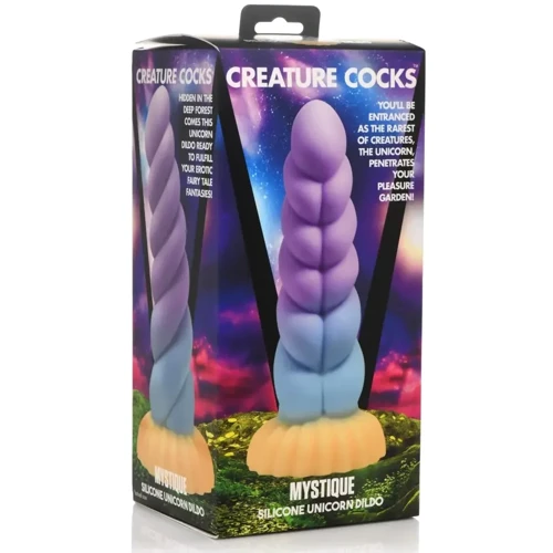 Фантазийный фаллоимитатор в форме рога Единорога Creature Cocks Mystique Silicone Unicorn Dildo фото 8
