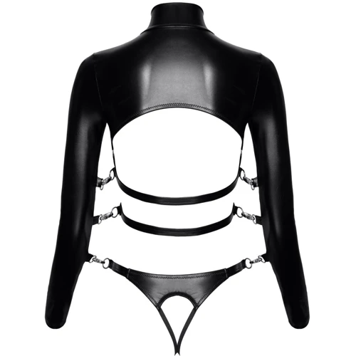 Комплект із фіксаторами для рук Orion Bad Kitty Shirt With Thong Black, М: Застосування На тіло