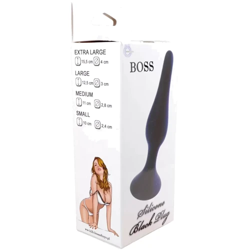 Анальная пробка Silicone Plug Black - Medium (BS6400092): Материал Силикон
