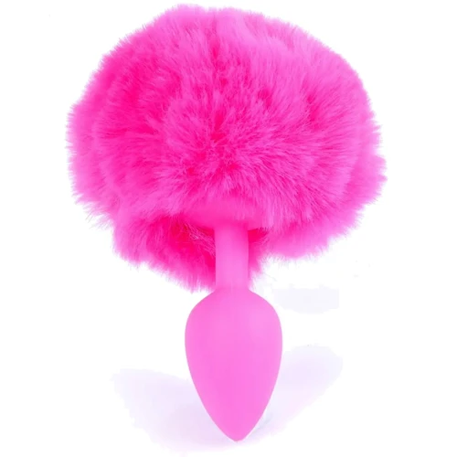 Анальная пробка S с хвостом BOSS of TOYS Boss Series - Silicon PLUG Bunny Tail Pink, BS6400099