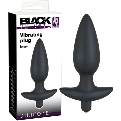 Анальная пробка Orion - Black Velvet Vibrating Plug Large фото 5