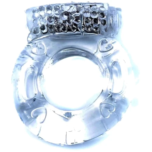 Эрекционное вибро кольцо BOSS Vibrating Cock Ring Clear, BS6700039