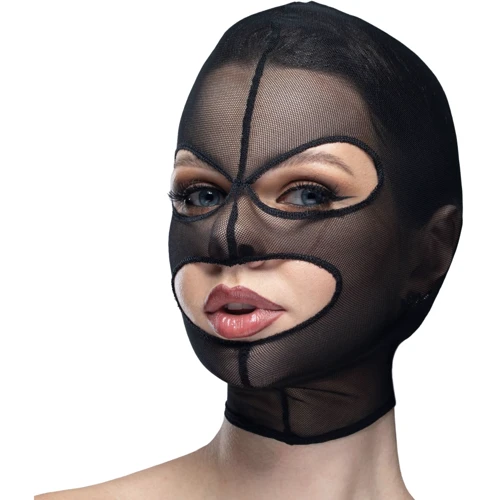 Маска сетка с открытым ртом и глазами Feral Feelings - Mask Black