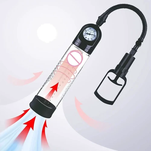 Вакуумная помпа Men Powerup Passion Pump с манометром и ручным насосом фото 7