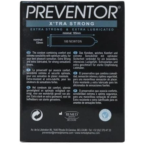 Презервативи Preventor X'tra Strong, 3 шт.: Довжина, мм 185